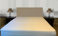 4 items - QUEEN -Bed FRAME, -Mattress - 2 UNDER Bed Drawers