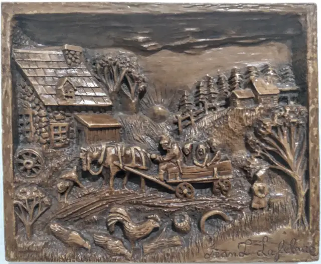 REPRODUCTION D'UN BAS- RELIEF DU SCULPTEUR JEAN L. LEFÈBVRE in Arts & Collectibles in Laurentides - Image 2