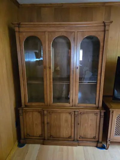 Drexel China cabinet and 6 chairs, View more