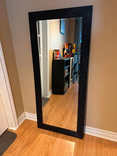 Black Full-Length Mirror – Sleek and Modern, View more