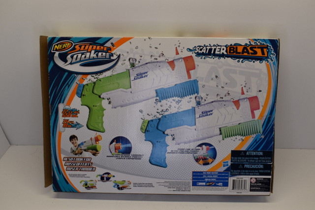 NERF Super Soaker Scatter Blast 2-pack 412931 Shoots 34 Feet in Toys & Games in Red Deer - Image 2