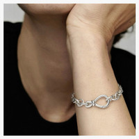 Authentic Pandora Chunky Infinity Knot Chain Bracelet