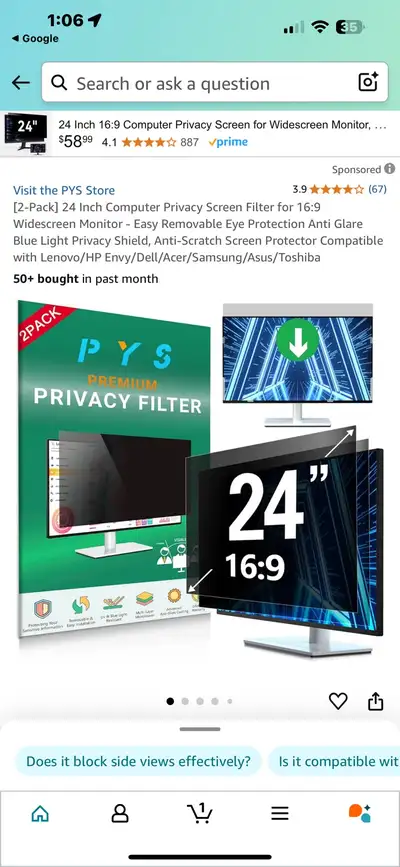 24 Inch Computer Privacy Screen Filters, View more