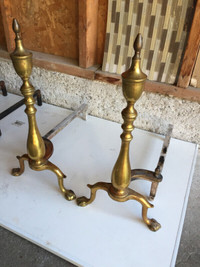 Items in Vancouver - Rare Mid Century Solid Brass Anchor Andiron