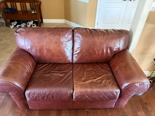 Leather Loveseat