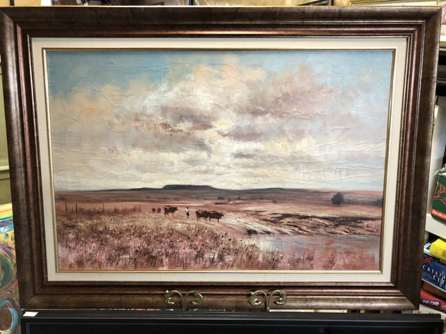Vintage Oil Painting by Listed Sante Fe Artist Doug Higgins in Arts & Collectibles in Markham / York Region - Image 3
