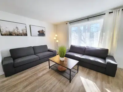 Available January 1, 2026 (4, 8 or 12+ month term). Fully furnished house. All bedrooms above ground...