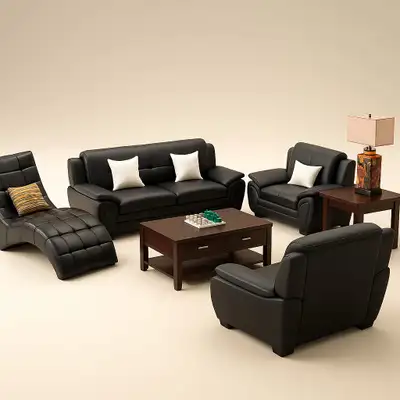 Stylish 3+2+1  Leather Sofa Set – Must Go, View more