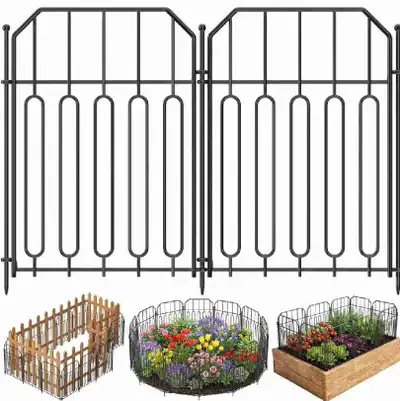 SUNALLY Garden Fence Total 10ft(L) x 21in(H)Fencing Animal Barri, View more