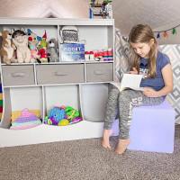 Kids Bookcase Toddler Toy Storage Organizer, Kid’s Bin Storage U