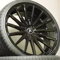 BRAND NEW! gloss BLACK 20 INCH CONCAVE rims W/NEW TIRES!! rival