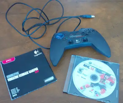 Variety: NHL 10 XBox 360 and 4 game controllers, View more