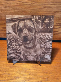 Have Your Pets' Picture Custom Laser Engraved on Wood