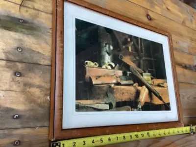 Vintage framed picture of antique tools !, View more