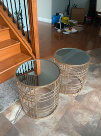 2 Mirror Side Tables