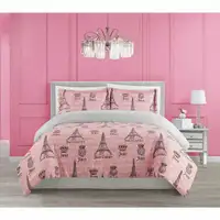 New Juicy Couture Duvet Cover Set King 3-piece white black pink 