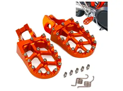These JFG RACING orange dirt bike foot pegs are made from CNC motorcycle footpegs and are compatible...