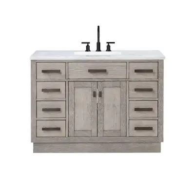BRAND NEW 48”W Single Sink Bath Vanity in Grey Oak, View more