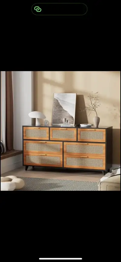 Achintya 7 Drawer 56" W Double Dresser, View more