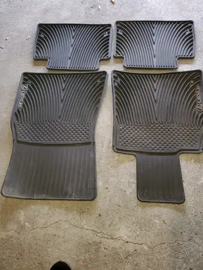 Selling a set of four Lexus vehicle OME heavy-duty rubber all weather floor mats. They are in good c...