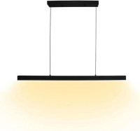Black Chandelier LED Linear Lighting 3-Color Changing Pendant Li