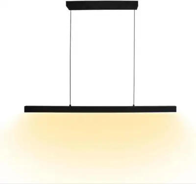 Black Chandelier LED Linear Lighting 3-Color Changing Pendant Li, View more