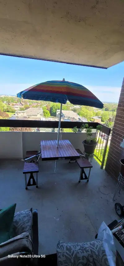 Patio Table with Umbrella, View more