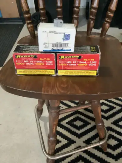 10 PACKS ARROW STAPLES AND 1 BOX DIAMOND CLAMP, View more