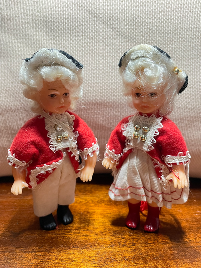 Antique Boy and Girl Military Dolls, View more