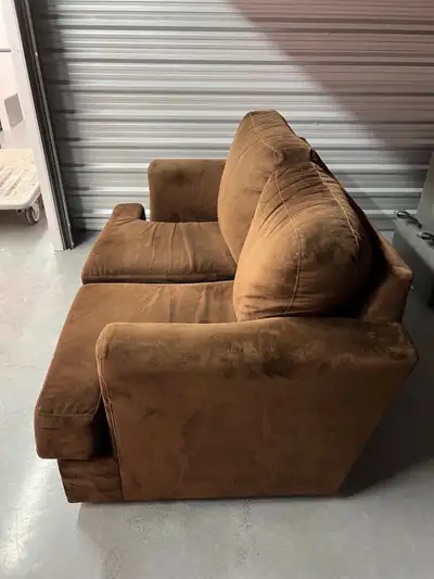 Brown Microfiber Loveseat, View more
