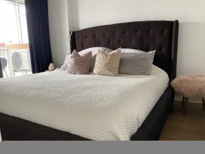 Elegant King size bed frame, View more