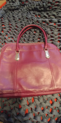 Danier leather handbag with laptop sleeve