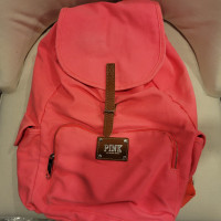 Bright pink "PINK" brand canvas backpack