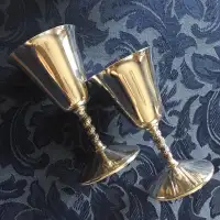 8 Silver Wine Goblets