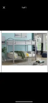 Double Full bunk bed in silver