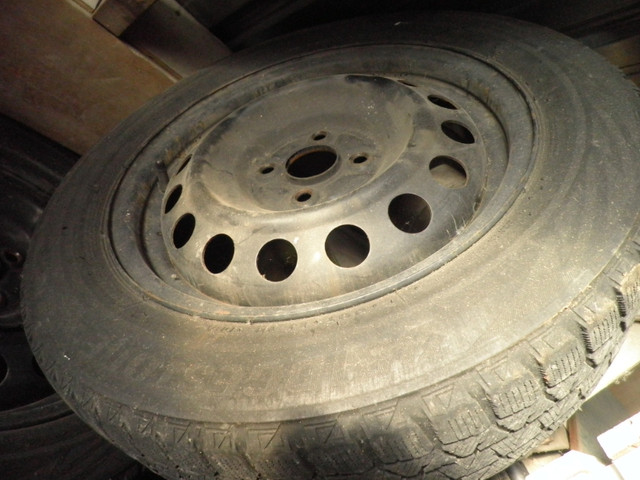 2014 Yaris Winter Tires on Rim Bridgestone Blizzak in Tires & Rims in Hamilton - Image 3