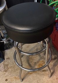 Staples brand black swivel stool 