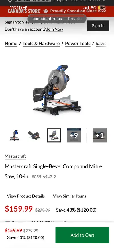 Mastercraft Mitre Saw used, View more