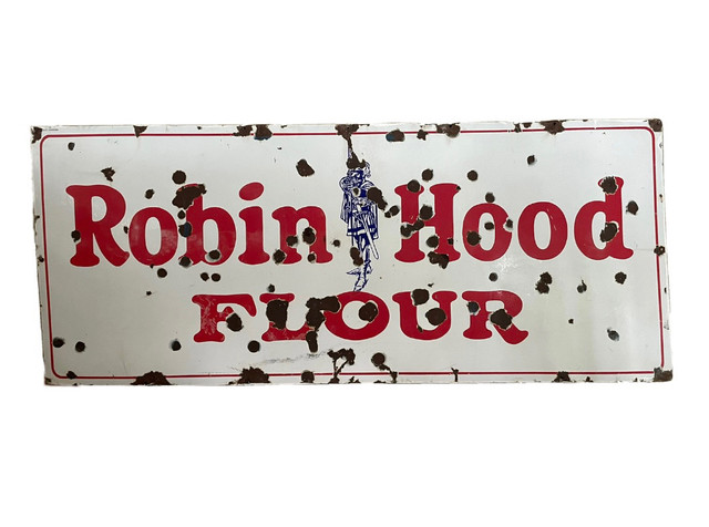 6ft Long Porcelain Robin Hood Flour Sign in Arts & Collectibles in Trenton