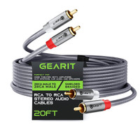 GearIT RCA Stereo Audio Cable – 20 Feet