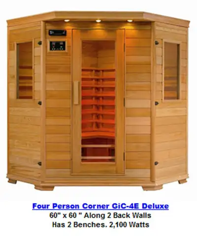 "Ceramic" Deep Infrared (dry) SAUNA in Red Cedar-wood frame., View more