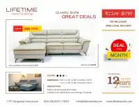 MONTHLY SPECIAL**Leather Sectional NO TAX + FREE LOCAL DELIVERY