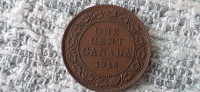 1918 W.W.I. CANADIAN LARGE ONE CENT