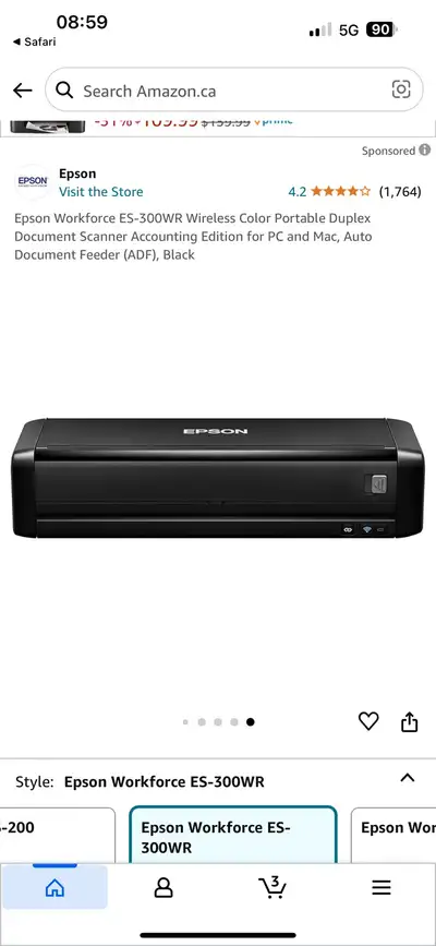 Sells for $495 plus tax at Epson direct. Wirelessly scan to smartphone, tablet, PC or Mac Fastest sc...