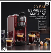 New - Jassy Small Espresso Coffee Machine (Reg. Price $180+)