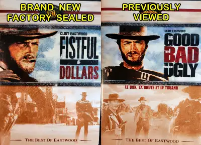 ⭐ $10 for 2 Clint Eastwood DVDs, View more