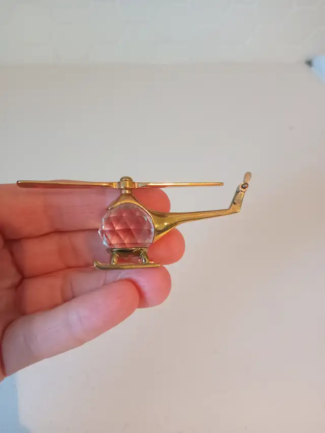 Crystal Swarovski  Helicopter Figurine Collector in Arts & Collectibles in Calgary - Image 4