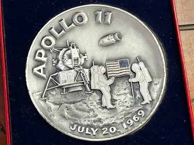 Apollo 11 50th Anniversary Five Ounce Silver Proof Coin, View more