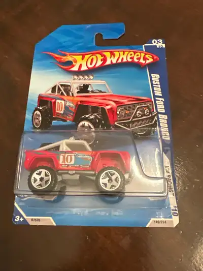 2010 Hot Wheels HW Racing #3/10, Custom Ford Bronco, Red, Collector #151/240(222)