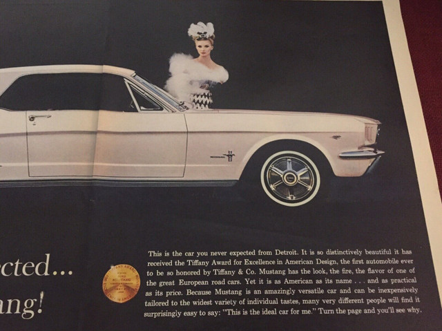 1964 Ford Mustang Double Page Original Ad in Arts & Collectibles in North Bay - Image 4